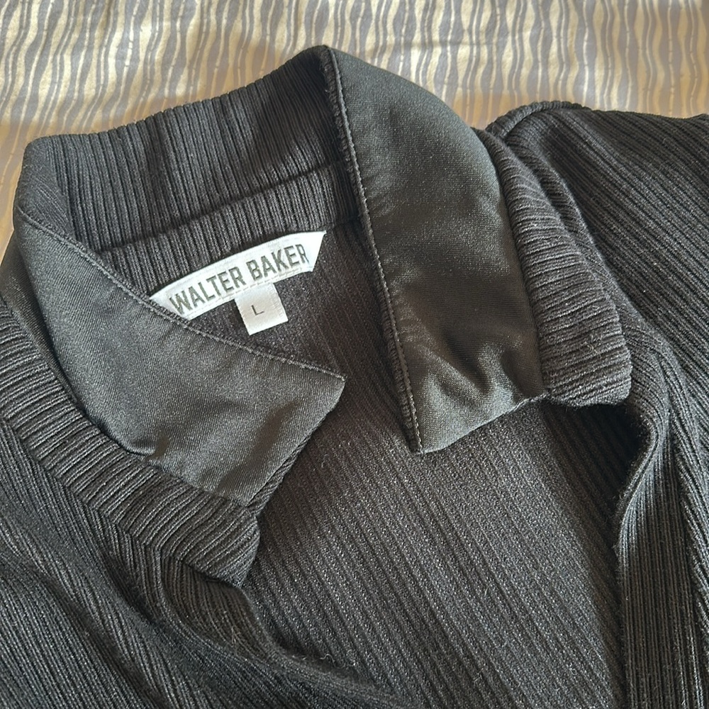 Walter Baker knit black long sleeve midi dress - Picture 6 of 8